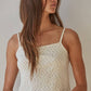 Cream Pointelle Floral Cami