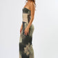 Mesh Tube Floral Maxi Dress