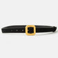 Square Buckle Leather Belt