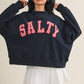 Salty Oversized Mock Neck Sweatshirt