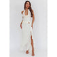 DRAPE COWL NECK MAXI DRESS