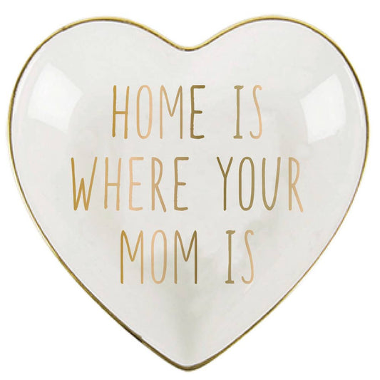Ceramic Heart Trinket Tray | Home Is Where Your Mom Is