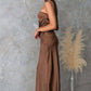 Halter Satin Maxi Dress