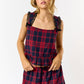 Plaid  Ruffle Top