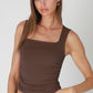 Clean Line Square Shirred Top
