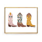 Cowboy Boots Art Print