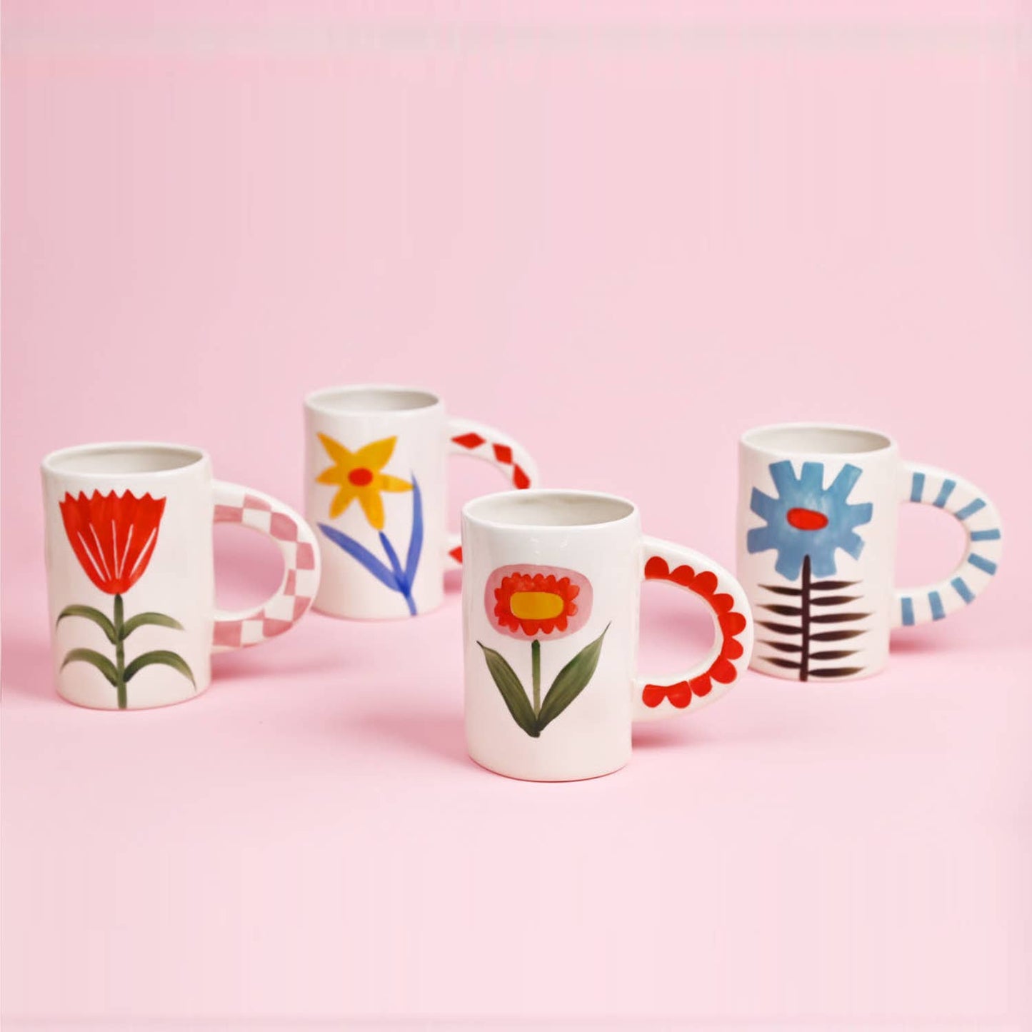 Ceramic Coffee Mug: Blue Flower