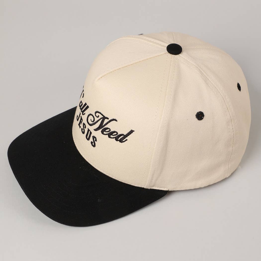 Y'all Need Jesus Lettering Embroidered Trucker Hat