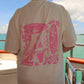 Ivory Pink Swim And Surf Comfort Colors Tee