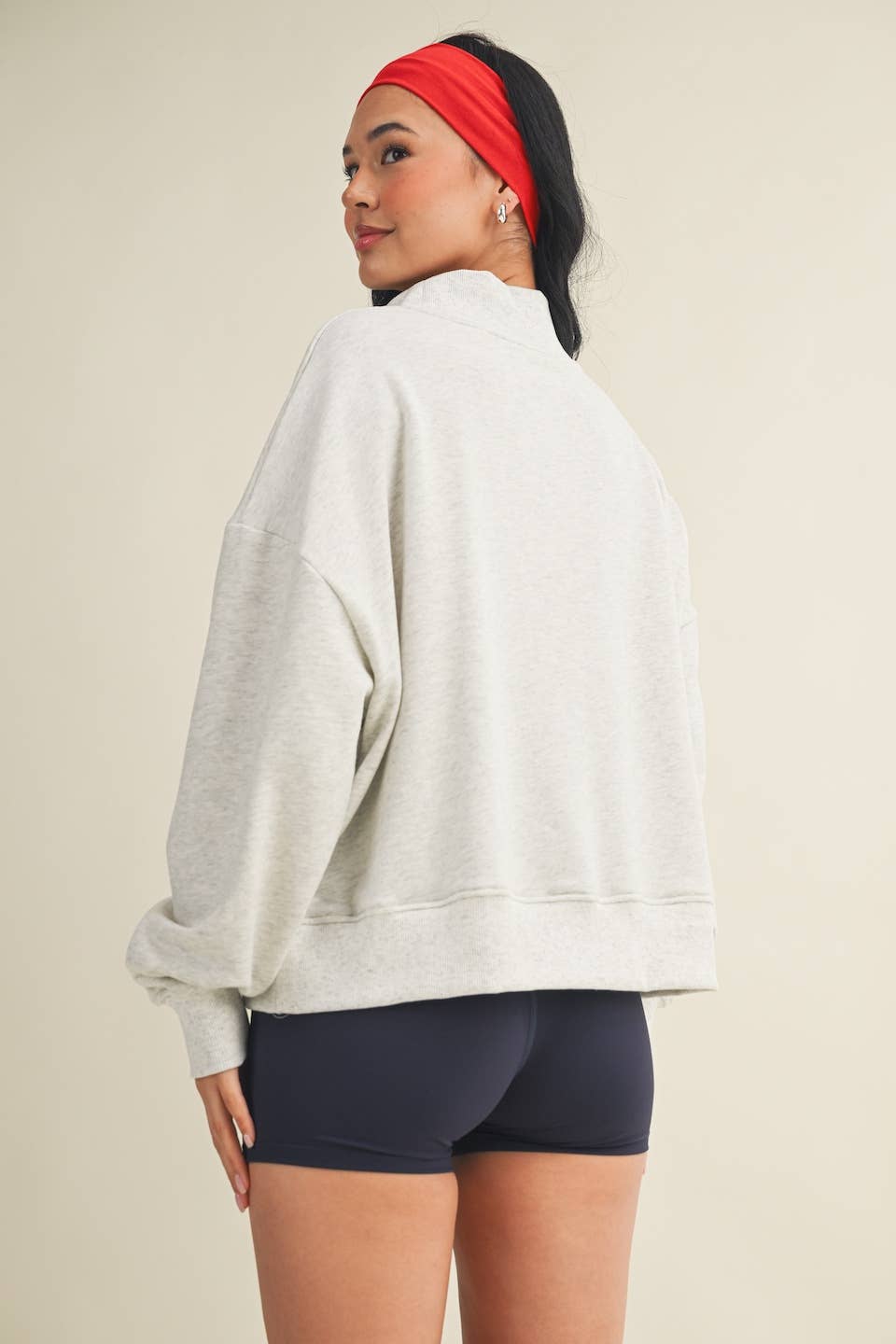 Salty Stars Oversized Mock Neck Sweatshirt