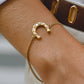 Tundra 18K Gold Non-Tarnish Horseshoe Bracelet