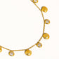 Sylvain 18K Gold Non-Tarnish CZ Shell Charm Necklace