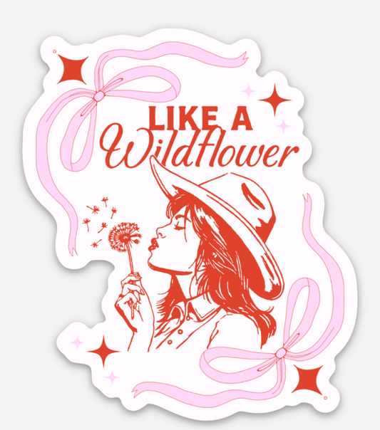 Like a Wildflower Cowgirl Sticker