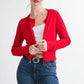 Ribbed Button-Up Knit Cardigan