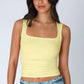 Clean Line Square Shirred Top