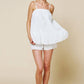 Eyelet Tie-Neck Shorts