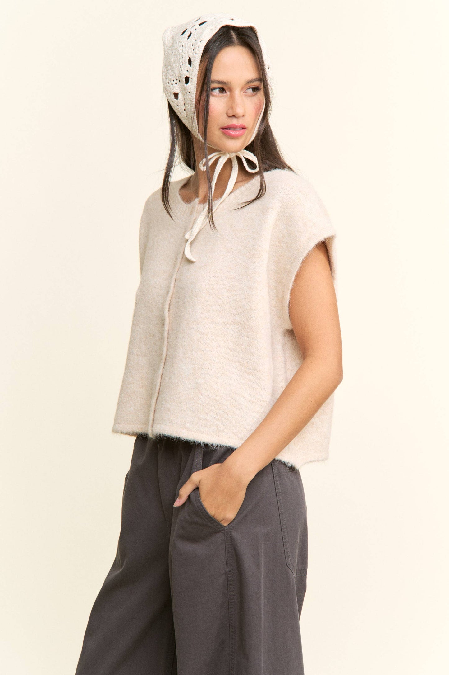 Soft Button-Front Knit Top