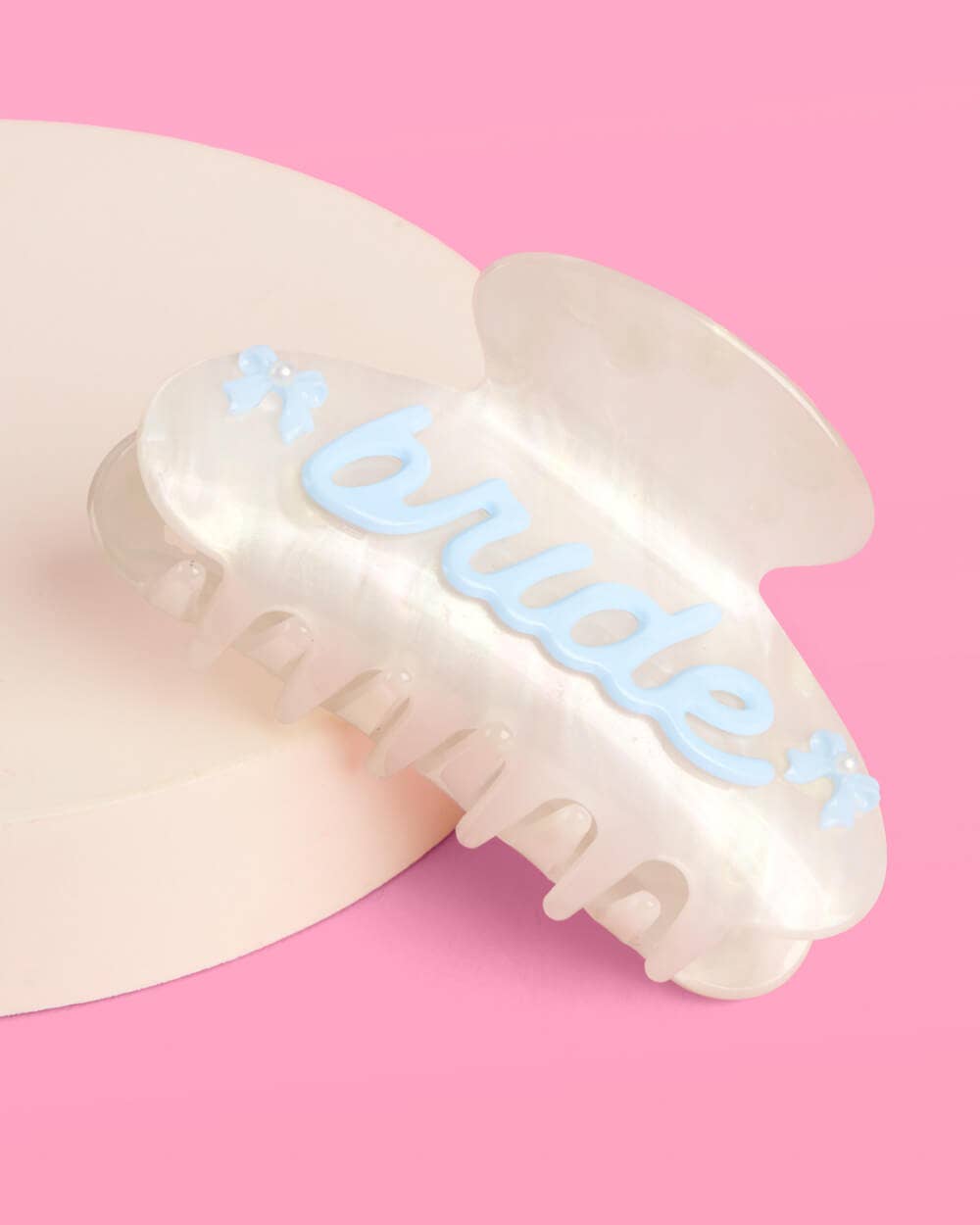 Something Blue Clip - Pearl Acrylic Claw