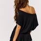 Bold Edge Metal Eyelet Boat Neck Mini Dress