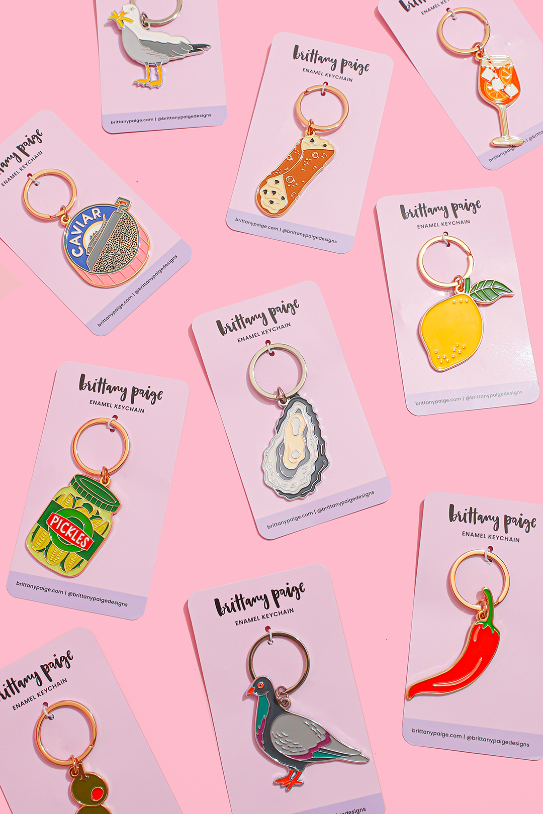 Chili Pepper Enamel Keychain Bag Charm