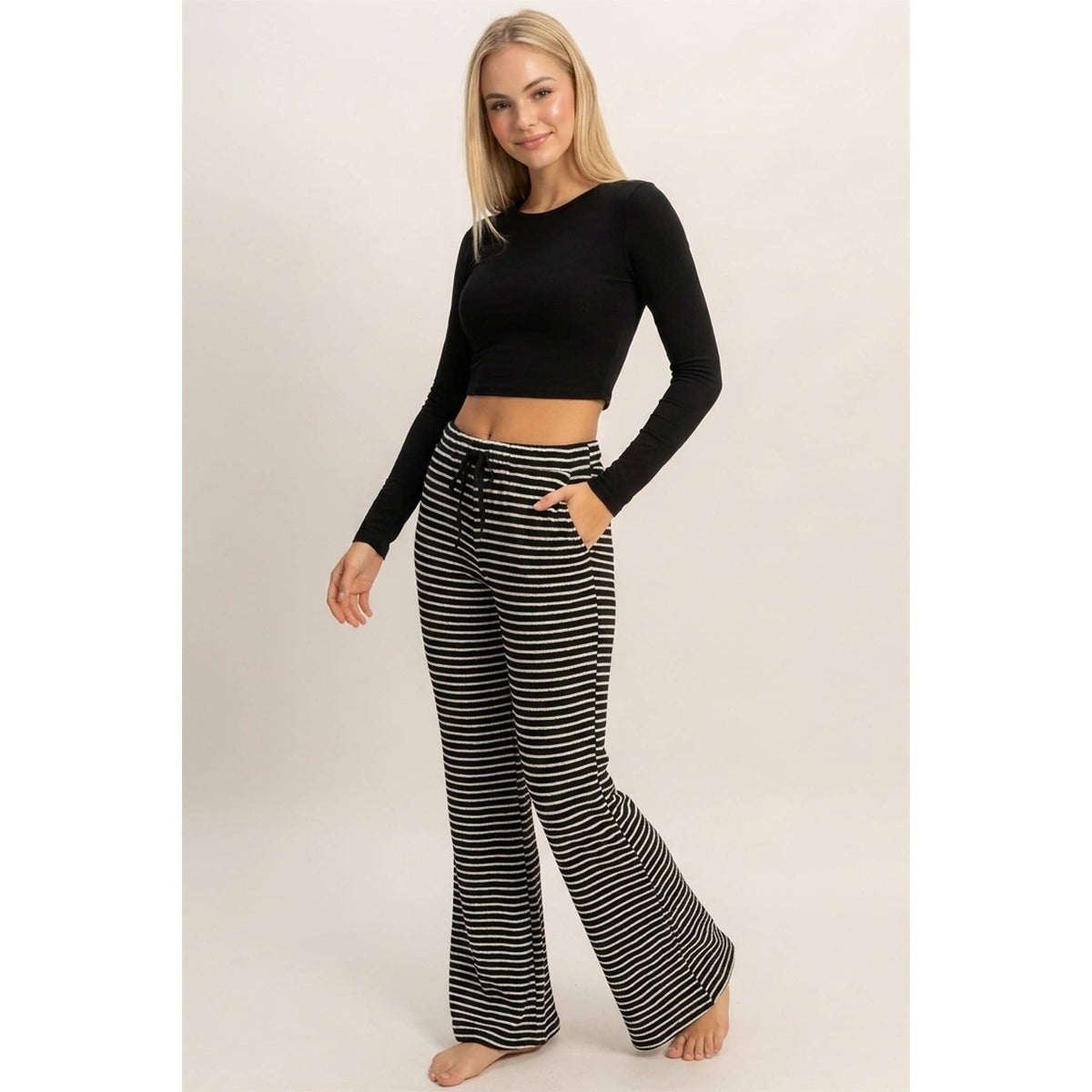 Striped essential pants