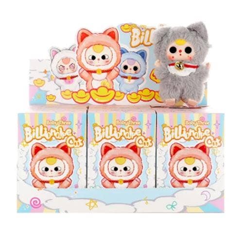 Baby Three Billionaire Cat Plush Keychain Blind Box