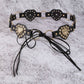 Intricate Heart Faux Leather Panels Chain Belt