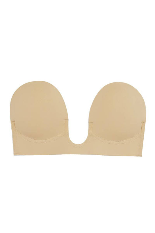V-Bra Backless Strapless Bra Beige