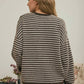 Henley Striped Sweater