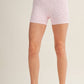 Ditsy Print Contrast Binding Biker Shorts