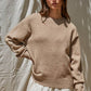 Knit Sweater Crew Neck Pullover Top