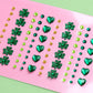 St Patty's Face Gems | green, gold, st patricks, glam