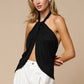 Metallic Fly Away Mesh Top