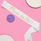 Mom to Be Sash - white satin sash, Baby Shower