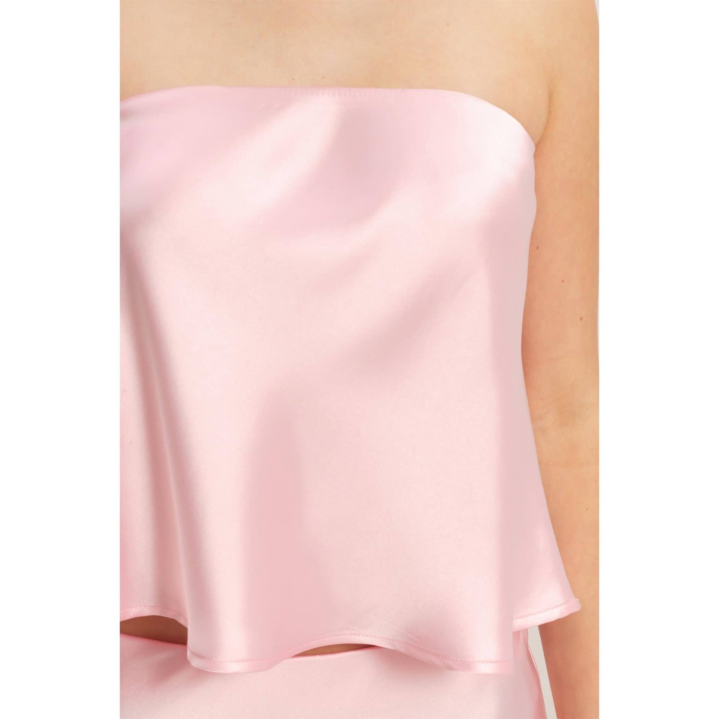 Satin Strapless Tube Top