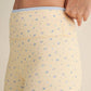 Ditsy Print Contrast Binding Biker Shorts
