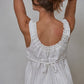 Woven Cotton Scoop Neck Lace Top