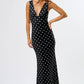 Chic Mesh Polka Dot Maxi Dress