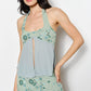 Sequin Front Spilt Halter Top