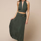 Golden Buckle Maxi Skirt