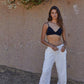 Seamless Ribbed Plunged V-Neck Bralette