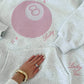 Pearl Grey Lucky You 8 Ball Embroider Hoodie