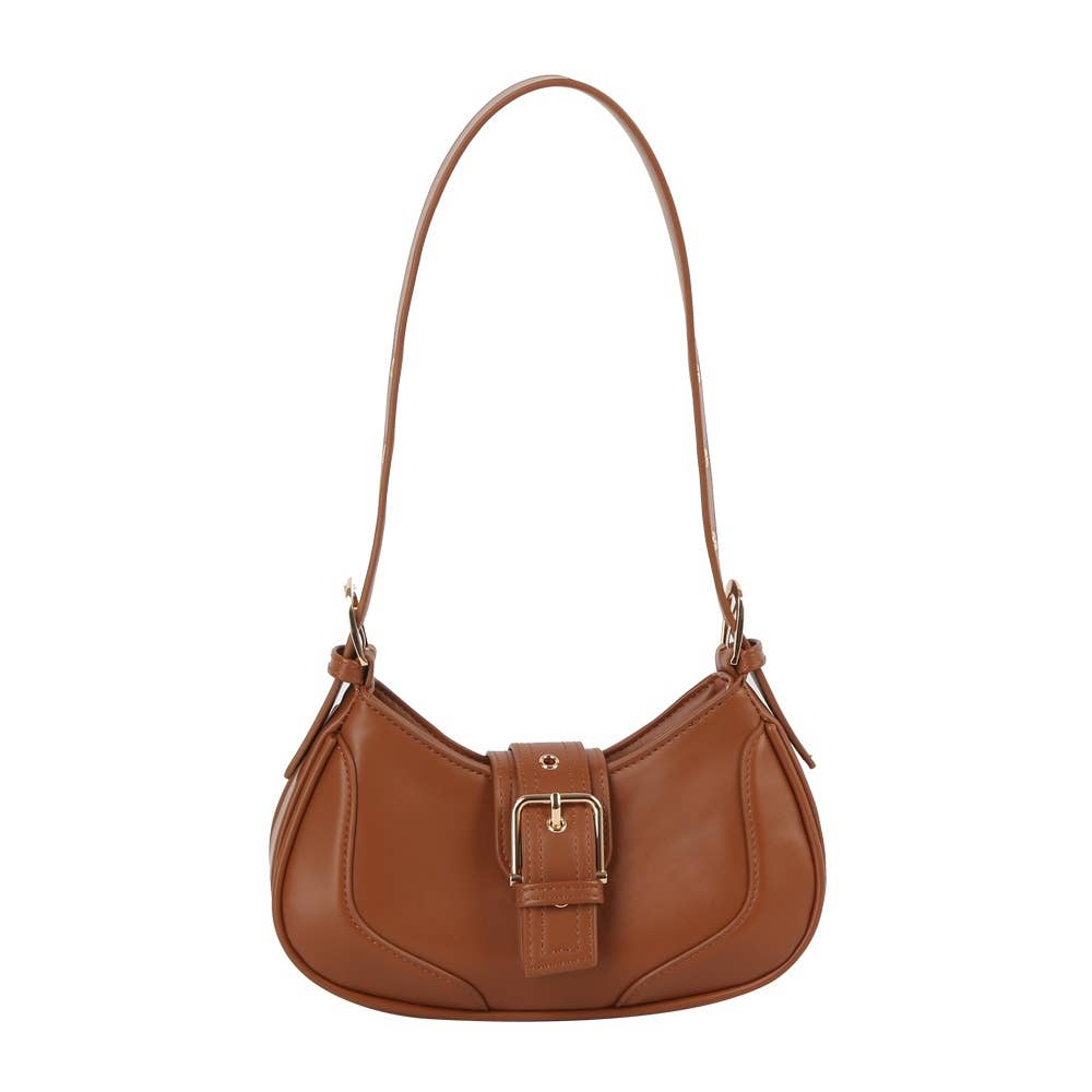 Buckle Crescent Shoulder Bag
