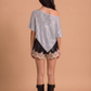 SEQUIN SWEATER PONCHO