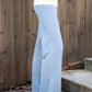 BRISA French Terry Stripe Foldover Pants