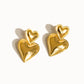 Tove 18K Non-Tarnish Layered Heart Earring