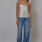 Woven Polyester Spandex Satin Tube Top