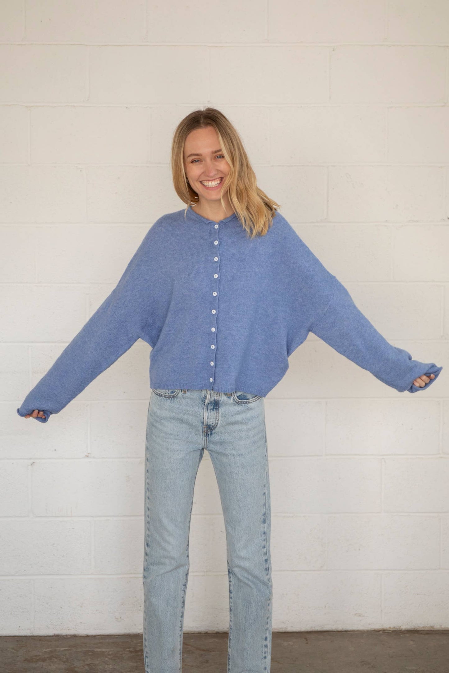Dusty Blue Piper Cardigan