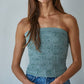 Knit Modal Nylon Spandex Seamless Jacquard Tube Top