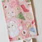 Christmas cookies for Santa cotton tea towel